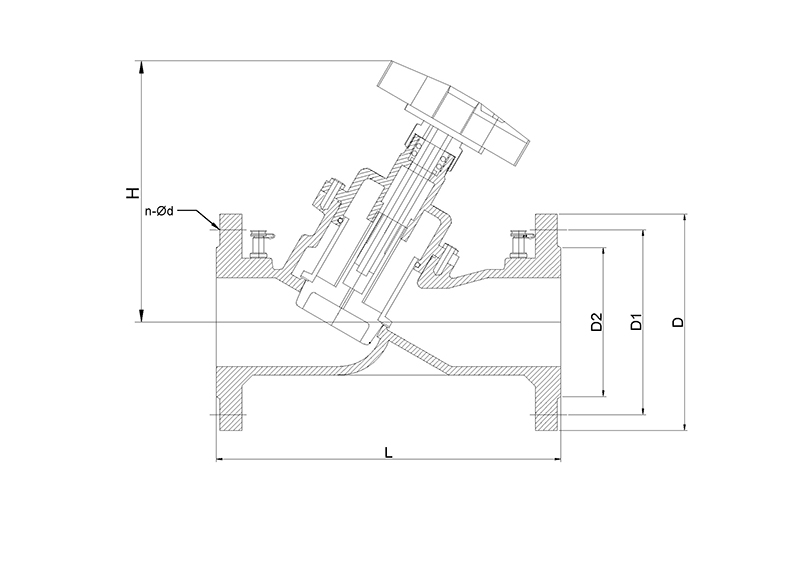 Балансировочный клапан автоматический SP41's Drawing