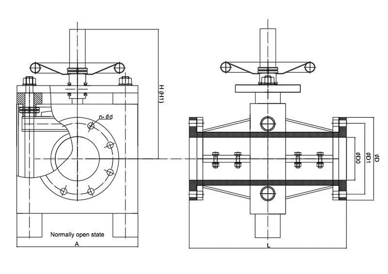 Шланговая задвижка SJ41's Drawing