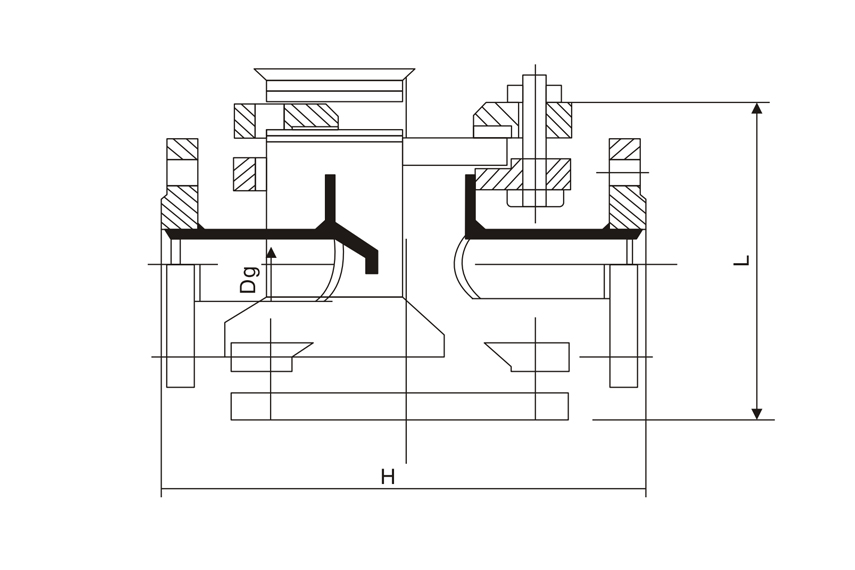 Смотровое cтекло фланцевое SS41's Drawing